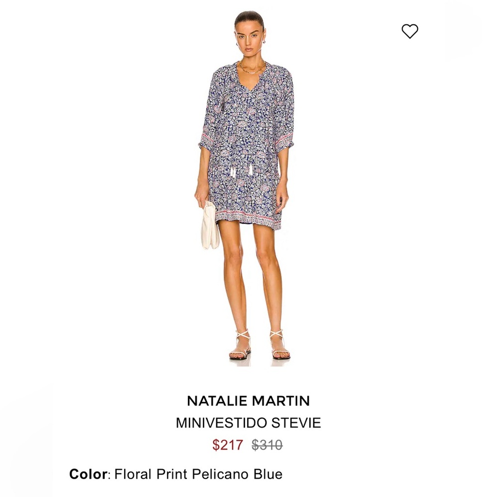 NATALIE MARTIN 100% Silk Rare Floral Print BOHO Summer Stevie Dress Size XS - Picture 6 of 12